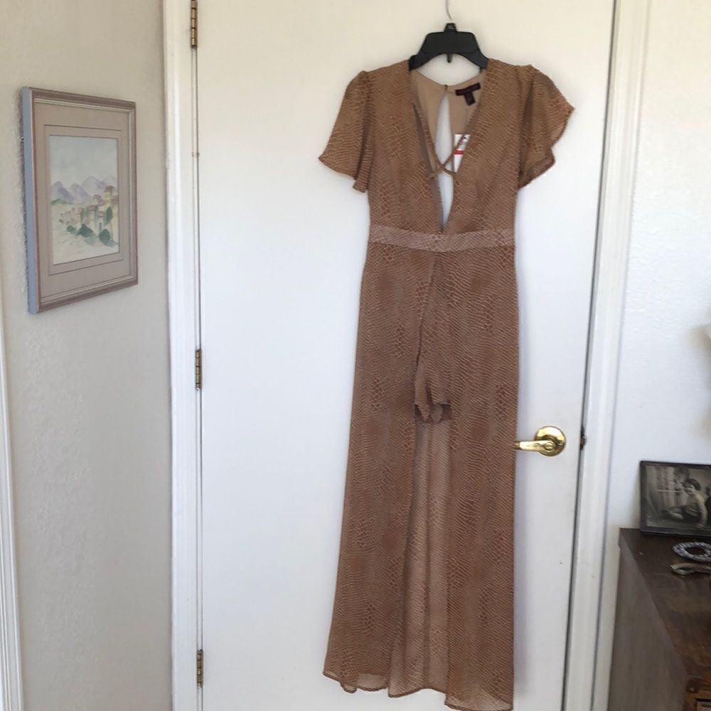 Material Girl Romper Size XS NWT Eel Skin print